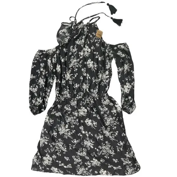 NWT American Eagle Outfitters Sun dress Womans Sz S Gary Floral Keyhole Tassel - Picture 3 of 11